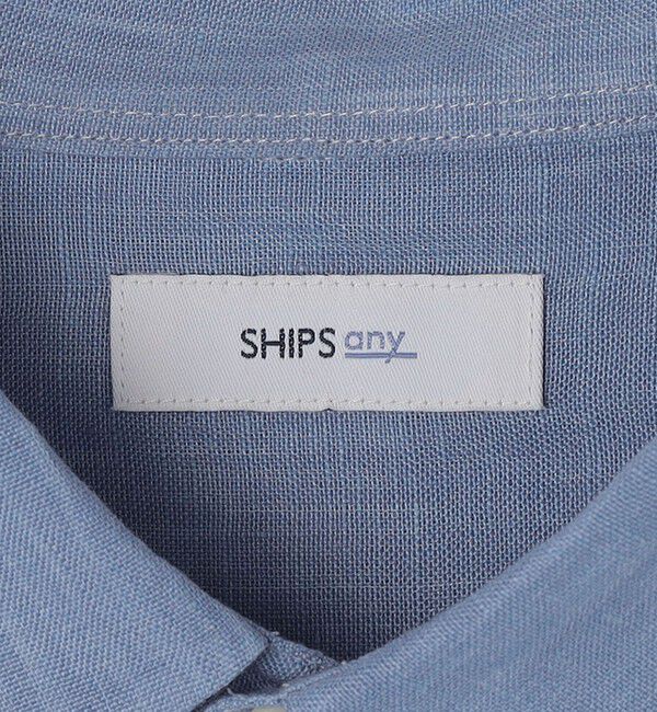 SHIPS any「SHIPS any:〈洗濯機可能〉ピュアリネン レギュラーカラー シャツ◇」|シャツ・ブラウス|