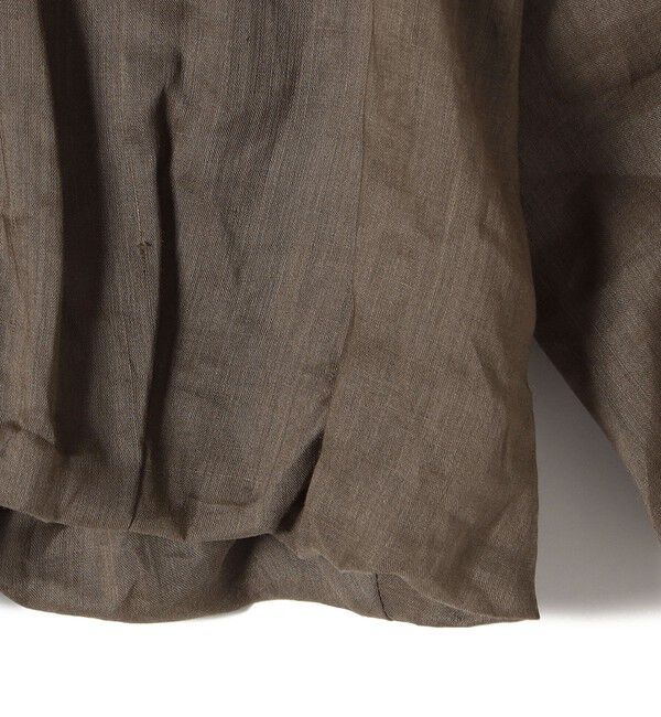 SHIPS for women「〈手洗い可能〉バック ギャザー リネン ジップ ブルゾン」|ブルゾン・スタジャン|