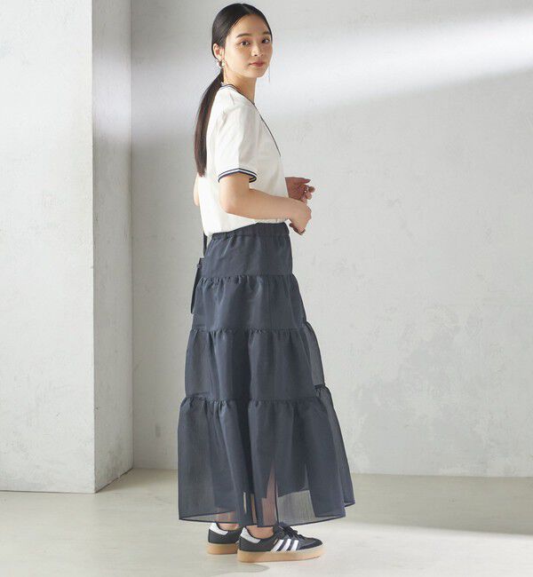 SHIPS for women「オーガンジー ティアード スカート」|スカート|