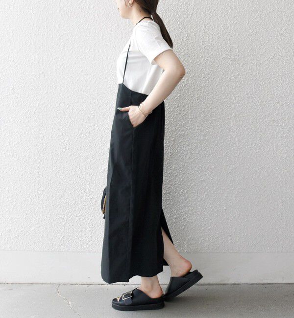 SHIPS any「SHIPS any:〈洗濯機可能〉Iライン キャミ ワンピース &times; ベーシック TEE セット」|ジャンパースカート|