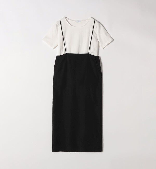 SHIPS any「SHIPS any:〈洗濯機可能〉Iライン キャミ ワンピース &times; ベーシック TEE セット」|ジャンパースカート|