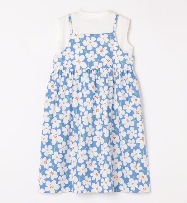 SHIPS any「SHIPS any:〈洗濯機可能〉ノースリーブ フラワー  プリント キャミ ワンピース<KIDS>」|ワンピース|
