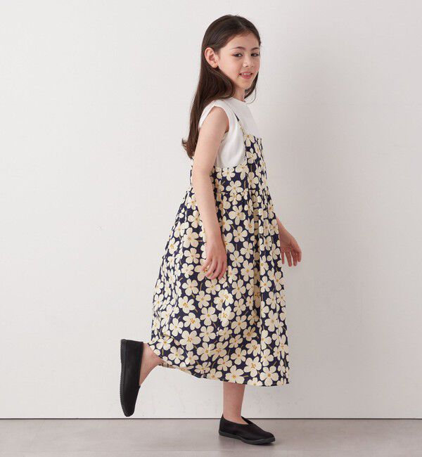SHIPS any「SHIPS any:〈洗濯機可能〉ノースリーブ フラワー  プリント キャミ ワンピース<KIDS>」|ワンピース|