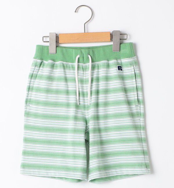 SHIPS KIDS「【SHIPS KIDS別注】RUSSELL ATHLETIC:140～160cm /ボーダーショーツ」|その他|グリーン