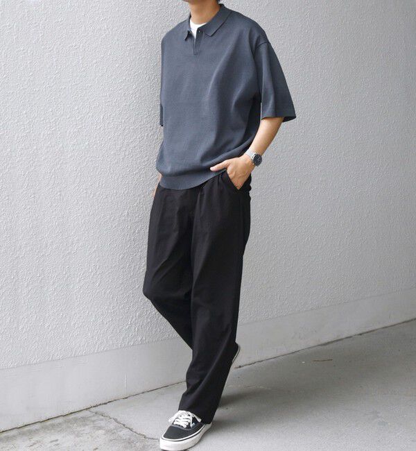 SHIPS any「SHIPS any:〈手洗い可能〉リネンミックス ハイゲージ ニット スキッパー ポロシャツ◇」|ポロシャツ|