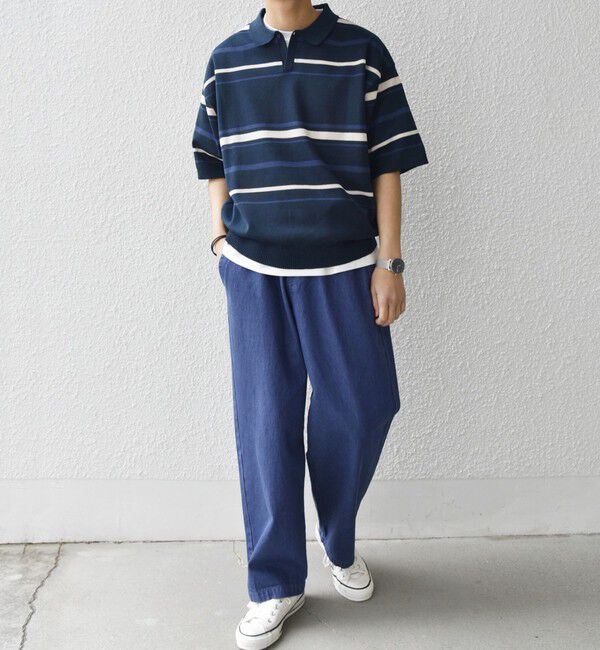 SHIPS any「SHIPS any:〈手洗い可能〉リネンミックス ハイゲージ ニット スキッパー ポロシャツ◇」|ポロシャツ|