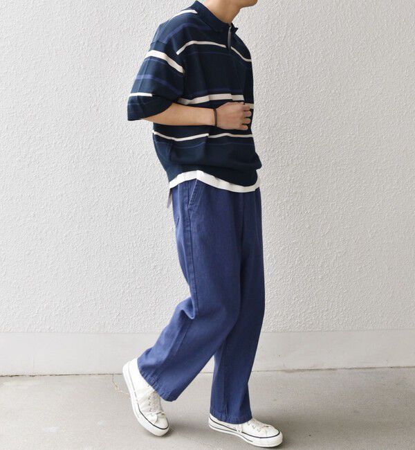 SHIPS any「SHIPS any:〈手洗い可能〉リネンミックス ハイゲージ ニット スキッパー ポロシャツ◇」|ポロシャツ|