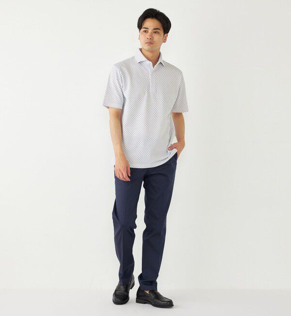 SHIPS Colors 「SHIPS Colors:〈吸水速乾〉カノコ プリント ワイドカラー ポロシャツ」|ポロシャツ|