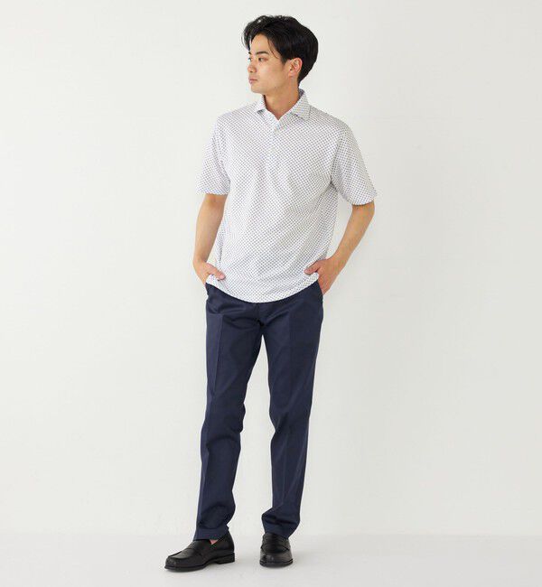 SHIPS Colors 「SHIPS Colors:〈吸水速乾〉カノコ プリント ワイドカラー ポロシャツ」|ポロシャツ|