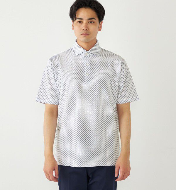 SHIPS Colors 「SHIPS Colors:〈吸水速乾〉カノコ プリント ワイドカラー ポロシャツ」|ポロシャツ|