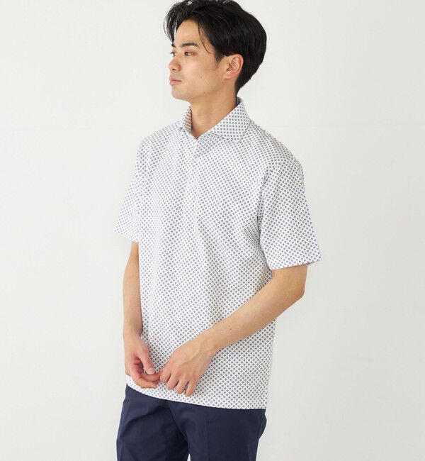 SHIPS Colors 「SHIPS Colors:〈吸水速乾〉カノコ プリント ワイドカラー ポロシャツ」|ポロシャツ|