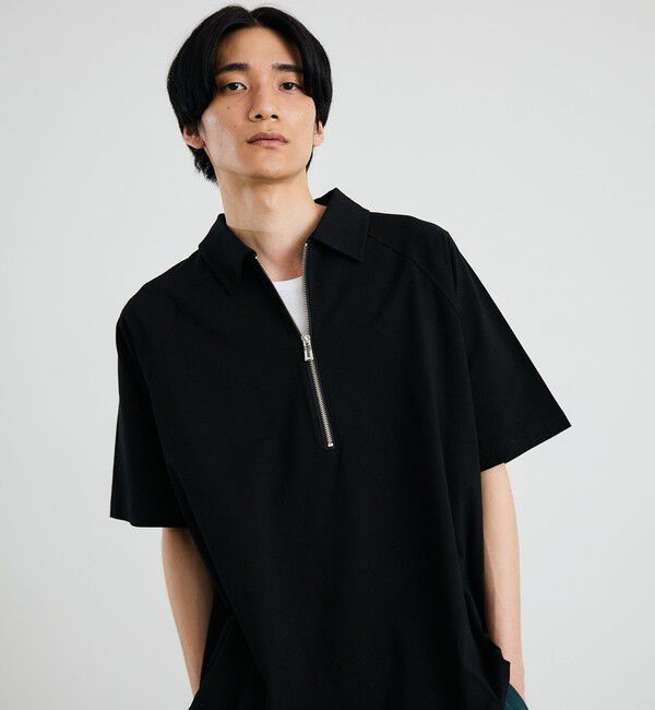 SHIPS「City Ambient Products: リラックス ハーフ ジップ ポロシャツ」|ポロシャツ|