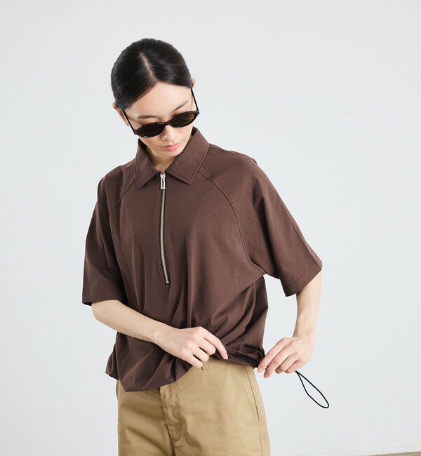 SHIPS「City Ambient Products: リラックス ハーフ ジップ ポロシャツ」|ポロシャツ|