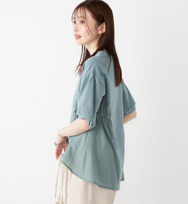 SHIPS Colors 「SHIPS Colors:〈洗濯機可能〉ミニ裏毛 ドッキング トップス◇」|Tシャツ・カットソー|