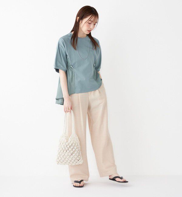 SHIPS Colors 「SHIPS Colors:〈洗濯機可能〉ミニ裏毛 ドッキング トップス◇」|Tシャツ・カットソー|