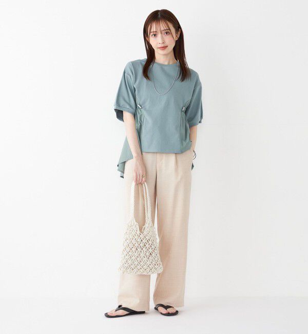 SHIPS Colors 「SHIPS Colors:〈洗濯機可能〉ミニ裏毛 ドッキング トップス◇」|Tシャツ・カットソー|