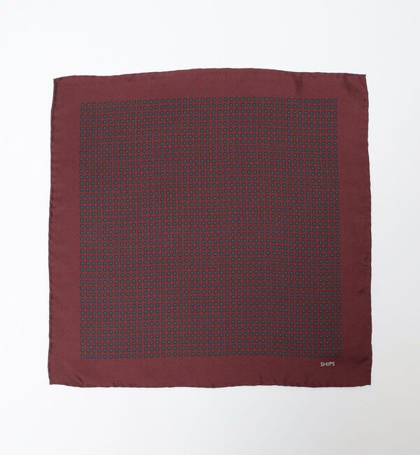 SHIPS「SHIPS: シルク チーフ ドット/コモン」|バンダナ・スカーフ|ワイン