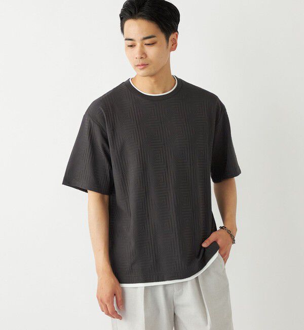 SHIPS Colors 「SHIPS Colors:フェイクレイヤード リンクス Tシャツ」|Tシャツ・カットソー|