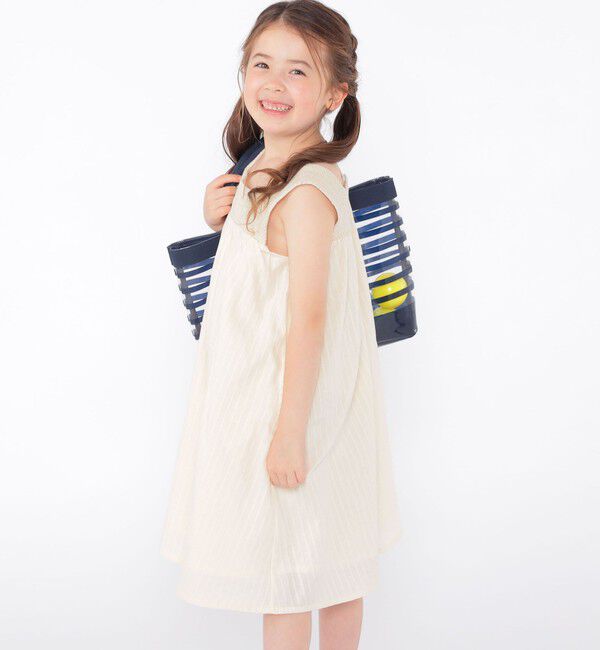 SHIPS KIDS「SHIPS KIDS:100～130cm / クロシェ ノースリーブ ワンピース」|ワンピース|
