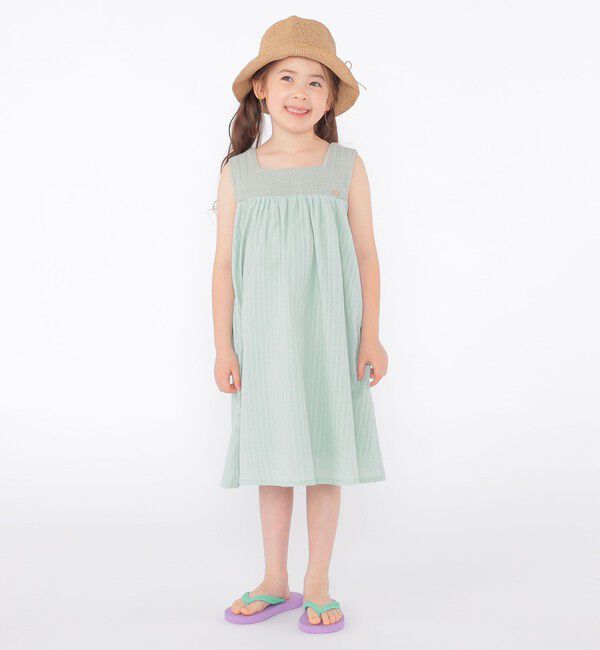 SHIPS KIDS「SHIPS KIDS:100～130cm / クロシェ ノースリーブ ワンピース」|ワンピース|