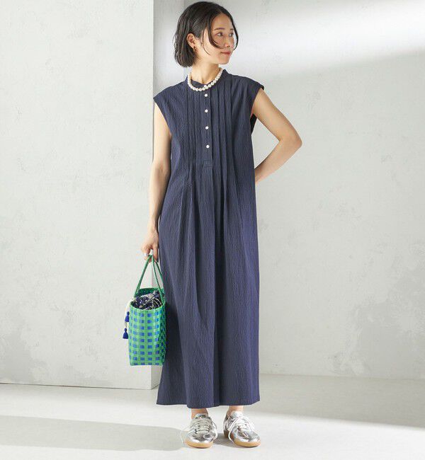 SHIPS for women「〈手洗い可能〉ACAR リップル タック ワンピース」|ワンピース|
