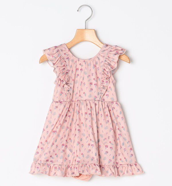 SHIPS KIDS「SHIPS KIDS:140～150cm / フラワー フリル スイム ワンピース」|その他|ピンク