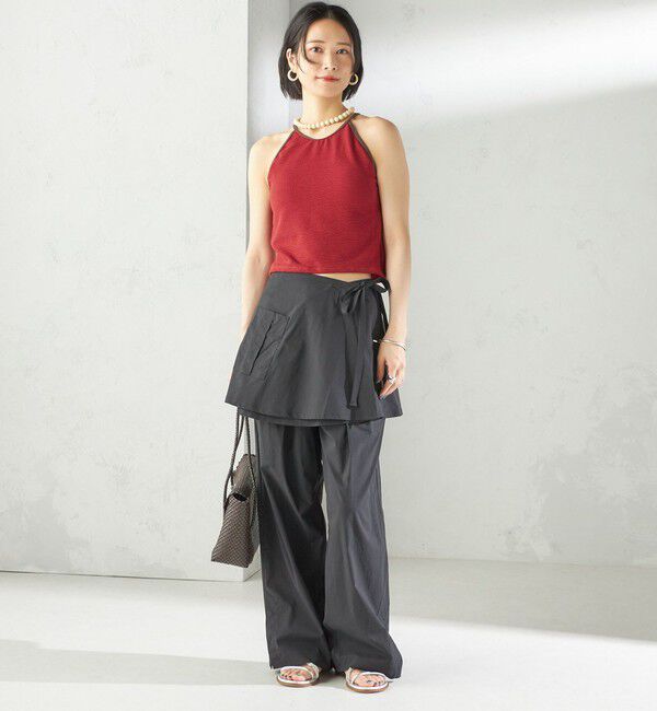 SHIPS for women「maroba:＜手洗い可能＞ラッシュ リボン ラップ スカート」|その他|