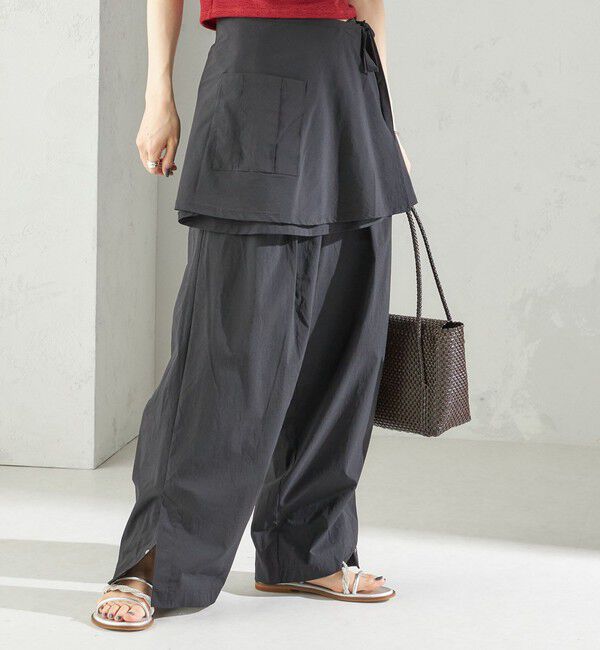 SHIPS for women「maroba:＜手洗い可能＞ラッシュ リボン ラップ スカート」|その他|