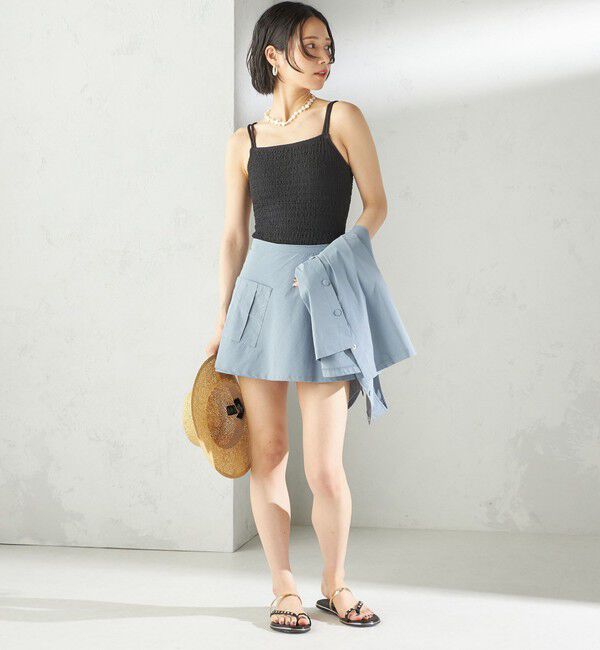 SHIPS for women「maroba:＜手洗い可能＞ラッシュ リボン ラップ スカート」|その他|