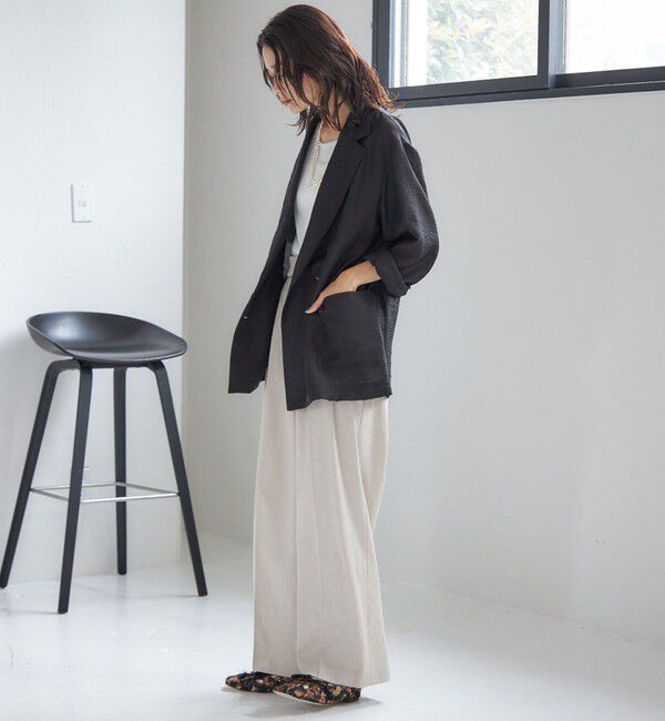 SHIPS for women「〈手洗い可能〉シアー シルク混 ジャケット」|テーラードジャケット|