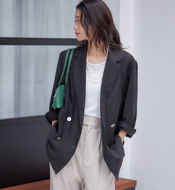 SHIPS for women「〈手洗い可能〉シアー シルク混 ジャケット」|テーラードジャケット|