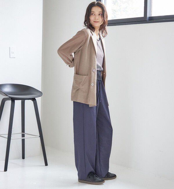 SHIPS for women「〈手洗い可能〉シアー シルク混 ジャケット」|テーラードジャケット|