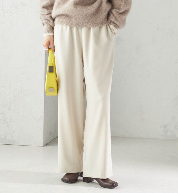 SHIPS for women「〈UVカット/防シワ加工〉梳毛調 ストレッチ ドロスト パンツ」|その他|