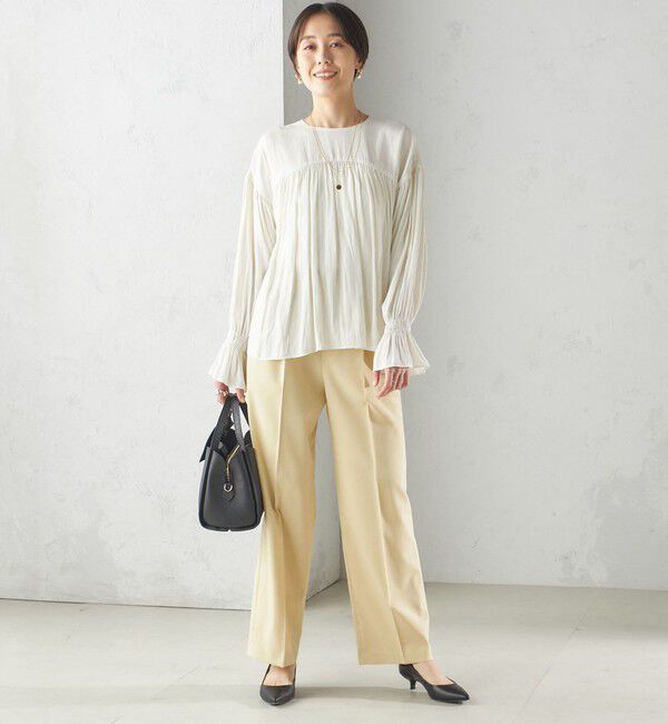 SHIPS for women「〈手洗い可能〉ツイル ストレート パンツ（52）（セットアップ対応）」|スラックス|