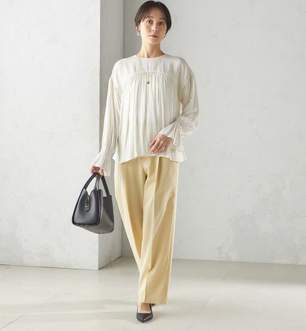 SHIPS for women「〈手洗い可能〉ツイル ストレート パンツ（52）（セットアップ対応）」|スラックス|