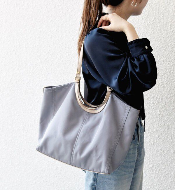 SHIPS any「SHIPS any: 3WAY バイカラー A4 トート バッグ」|トートバッグ|ライトグレー