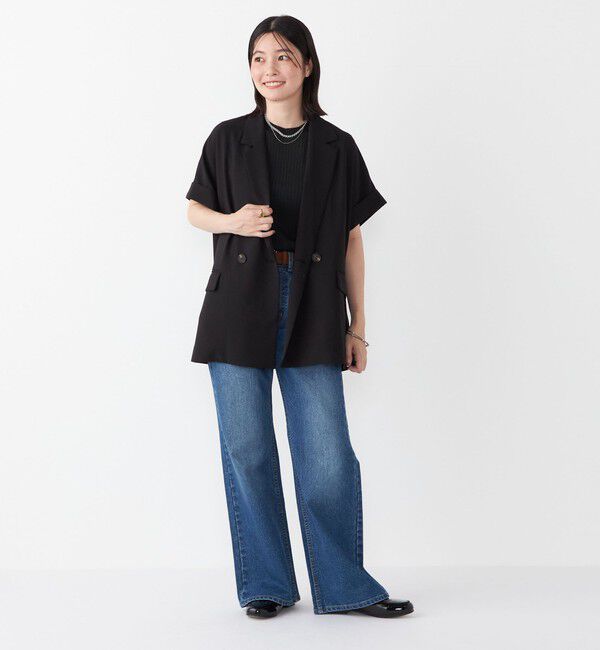 SHIPS Colors 「SHIPS Colors:〈手洗い可能〉クリスピー ショートスリーブ ジャケット」|テーラードジャケット|