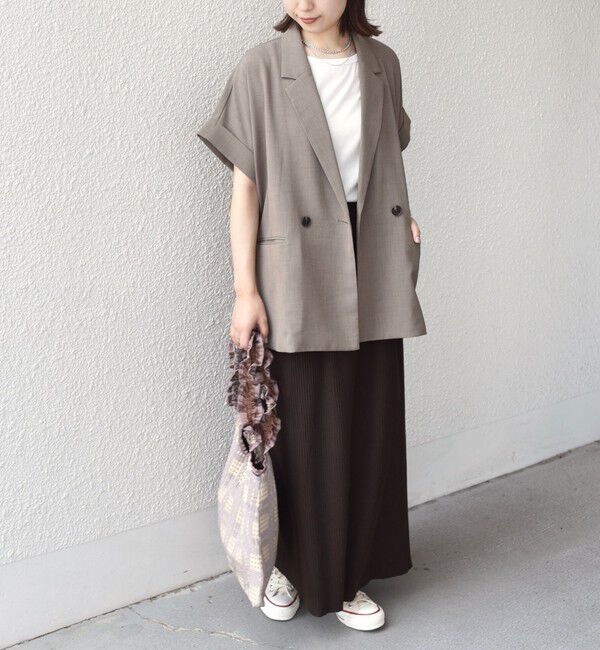 SHIPS Colors 「SHIPS Colors:〈手洗い可能〉クリスピー ショートスリーブ ジャケット」|テーラードジャケット|