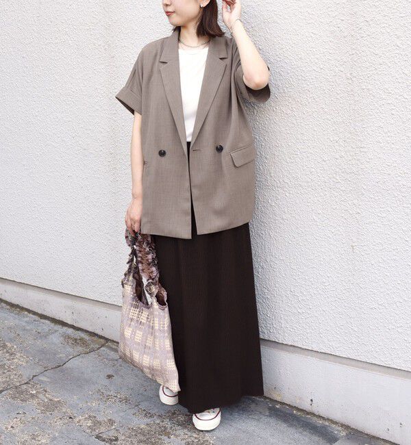 SHIPS Colors 「SHIPS Colors:〈手洗い可能〉クリスピー ショートスリーブ ジャケット」|テーラードジャケット|