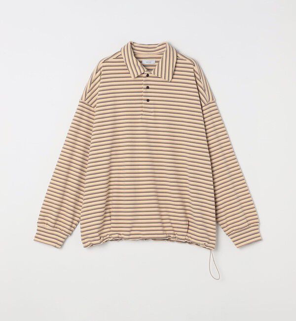 SHIPS any「SHIPS any: ブラッシュド マルチボーダー ヘムタック スピンドル ポロシャツ◇」|ポロシャツ|