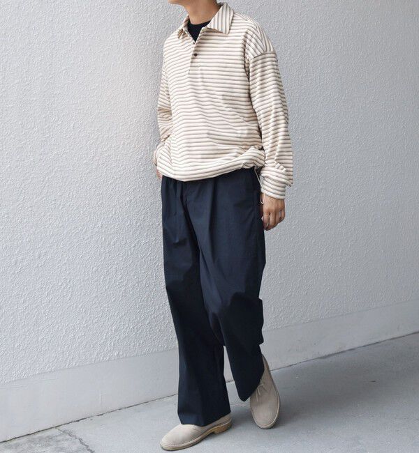 SHIPS any「SHIPS any: ブラッシュド マルチボーダー ヘムタック スピンドル ポロシャツ◇」|ポロシャツ|