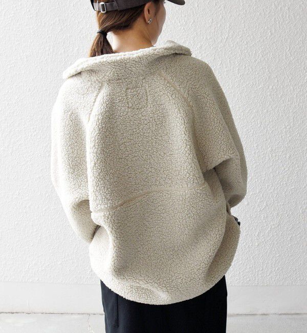 SHIPS any「SHIPS any:〈洗濯機可能〉ボア フリース ハーフジップ プルオーバー」|Tシャツ・カットソー|