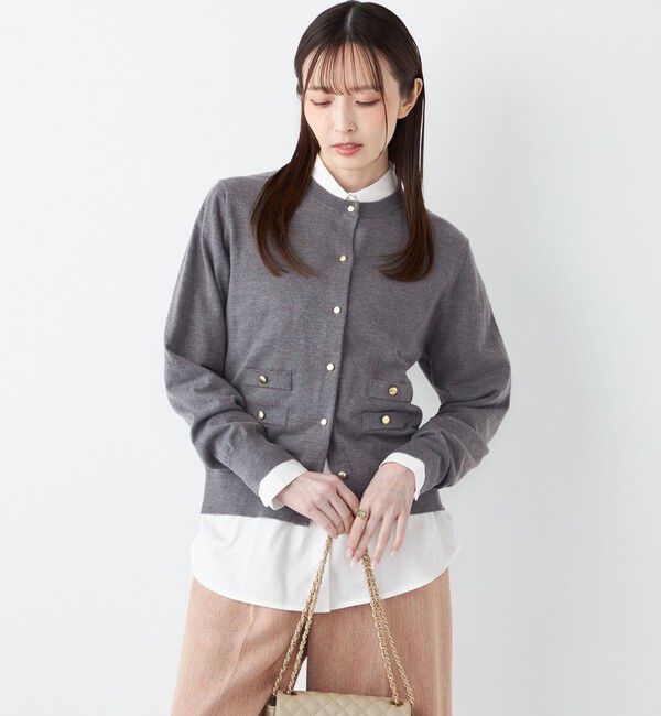 SHIPS Colors 「SHIPS Colors:〈手洗い可能〉14ゲージ クルーネック カーディガン◇」|カーディガン|