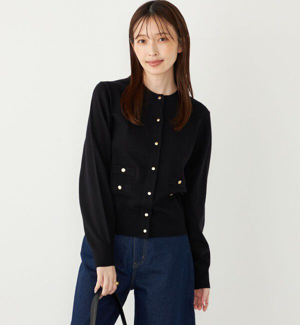 SHIPS Colors 「SHIPS Colors:〈手洗い可能〉14ゲージ クルーネック カーディガン◇」|カーディガン|