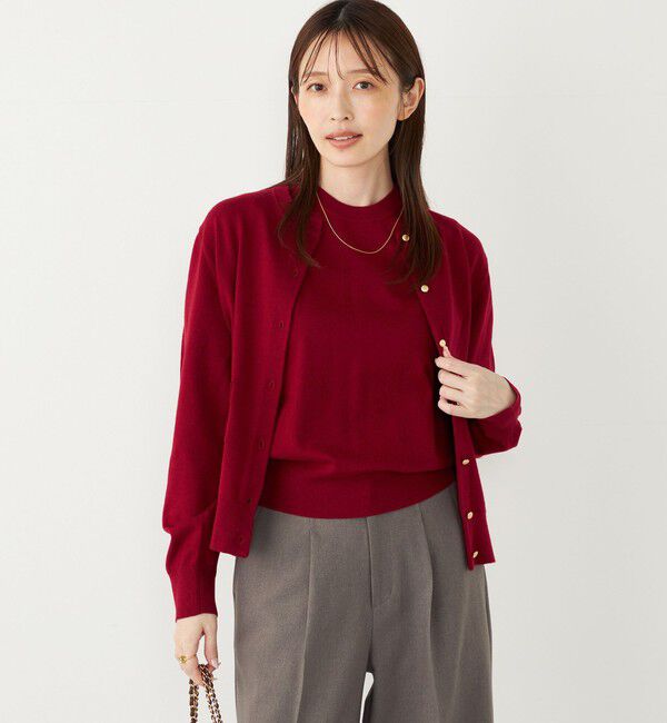 SHIPS Colors 「SHIPS Colors:〈手洗い可能〉14ゲージ クルーネック カーディガン◇」|カーディガン|