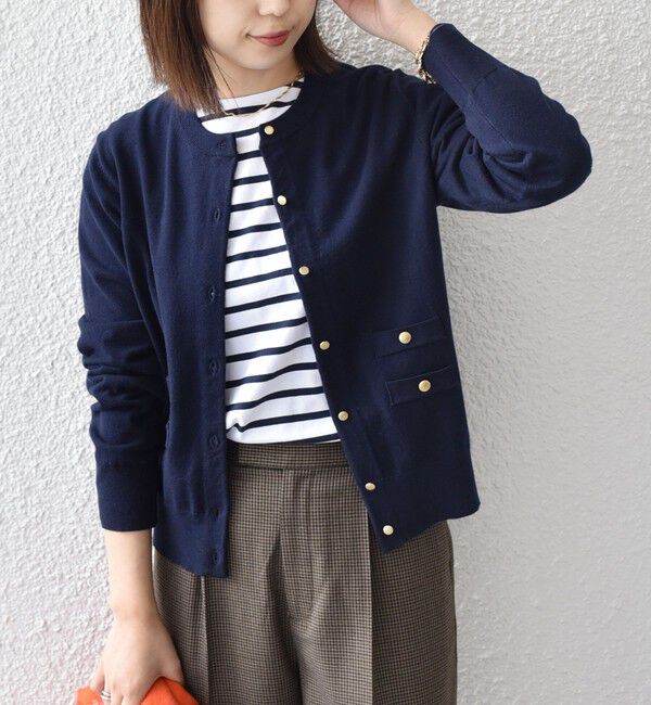 SHIPS Colors 「SHIPS Colors:〈手洗い可能〉14ゲージ クルーネック カーディガン◇」|カーディガン|