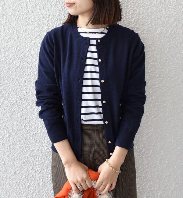 SHIPS Colors 「SHIPS Colors:〈手洗い可能〉14ゲージ クルーネック カーディガン◇」|カーディガン|