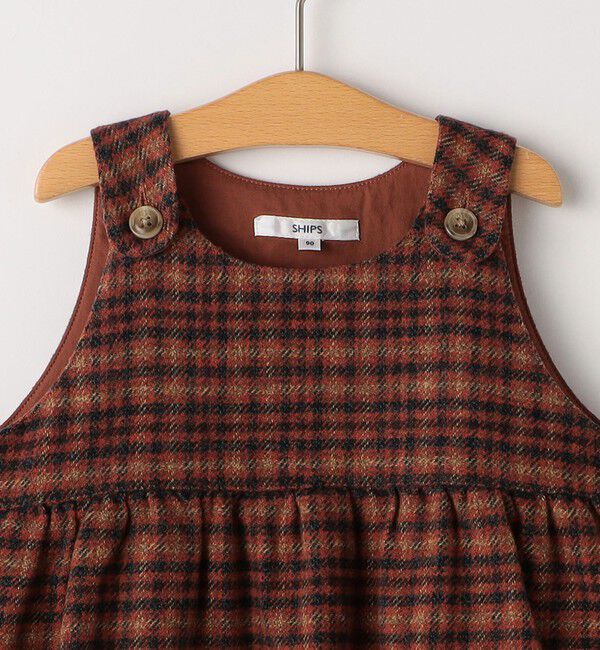 SHIPS KIDS「SHIPS KIDS:80～90cm /ベビー ツイード ワンピース」|その他ベビーウェア|