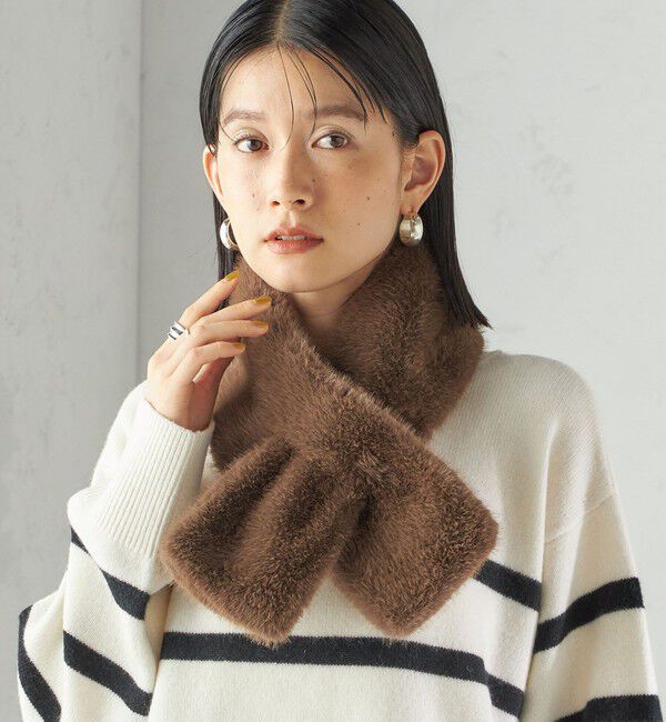 SHIPS for women「〈手洗い可能〉フェイク ファー マフラー」|マフラー|