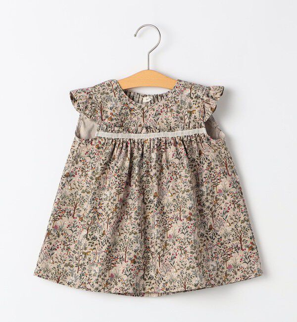 SHIPS KIDS「SHIPS KIDS:70～80cm / コーデュロイ ジャンスカ&times; テレコ ロンパース セット」|ロンパース|